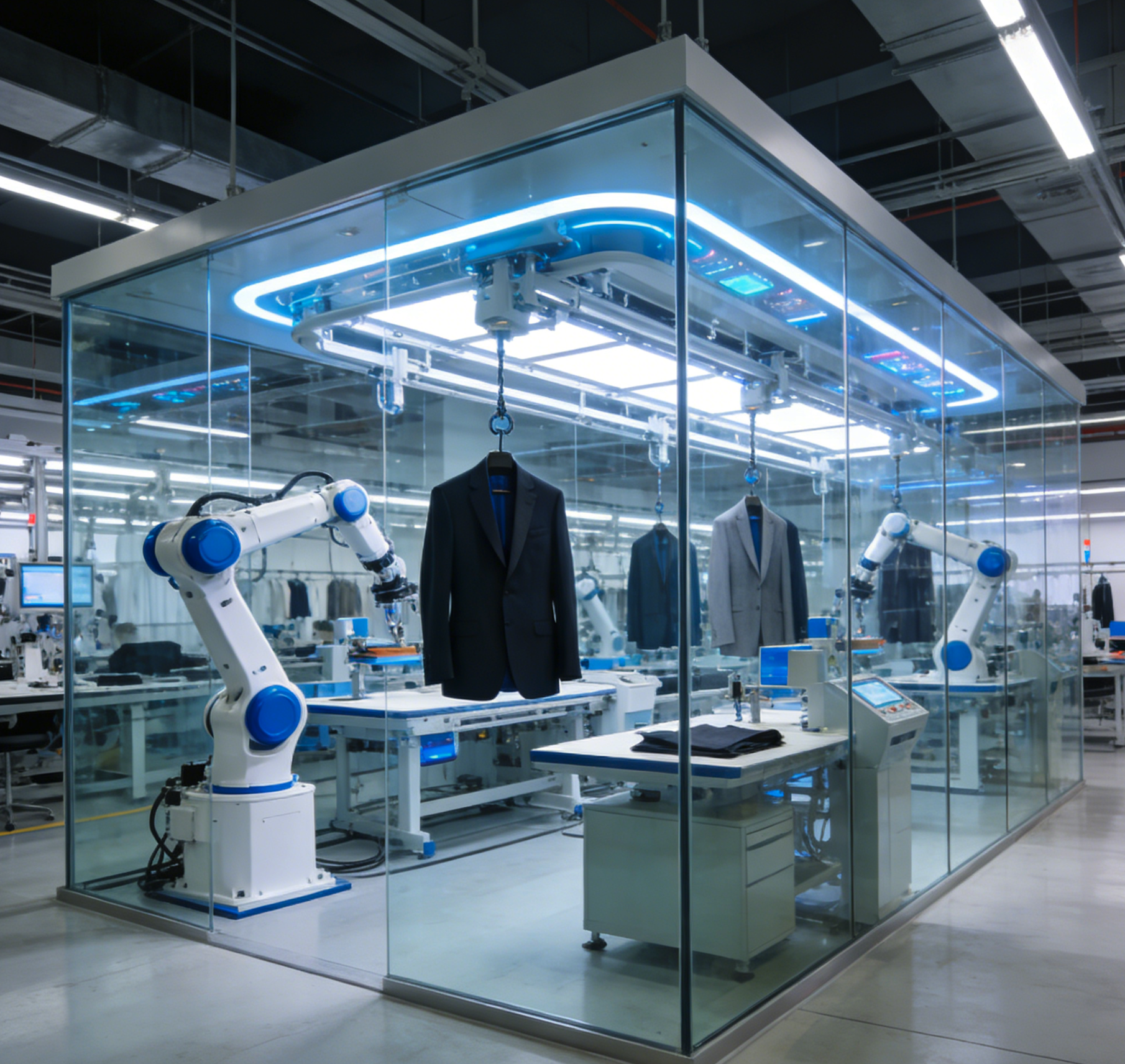 Combination of traditional suit art and modern machinery